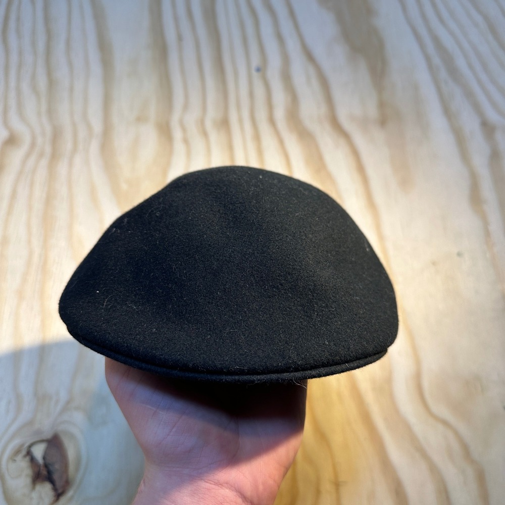 Country Gentleman Black Lite Felt Wool Flat Cap Water Repellent Packable Hat